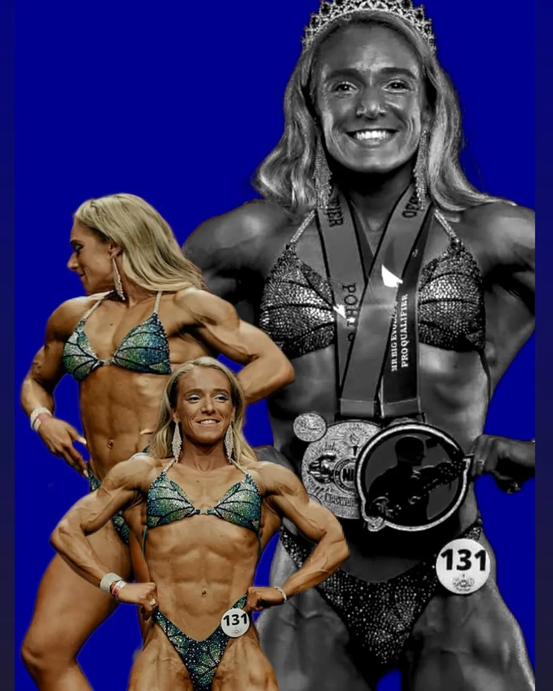Montagem com atletas da Alphabiteam no palco, com medalhas de competição